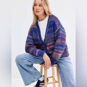 NWT- Brand new with tags Blue and Purple Knit Cardigan